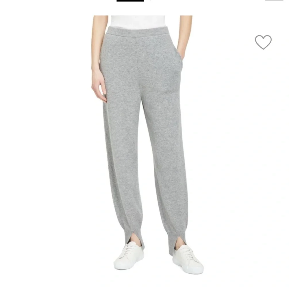 Theory Slit Ankle 100% Cashmere Joggers. NWT. Women’s Medium. - Picture 2 of 5